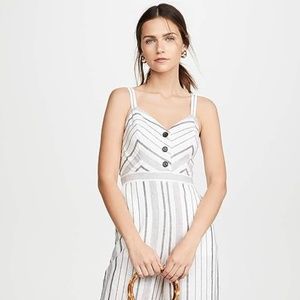 Parker Dominica Sleeveless Button Front Cutout Jumpsuit NWT